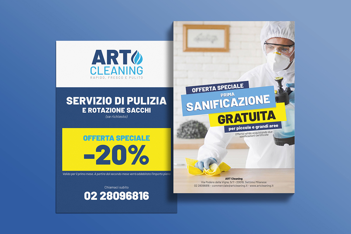 Realizzazione grafica e stampa flyer Art Cleaning