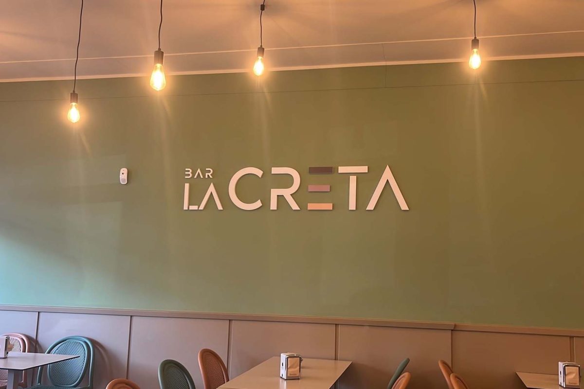 Realizzazione logo e insegna bar la creta