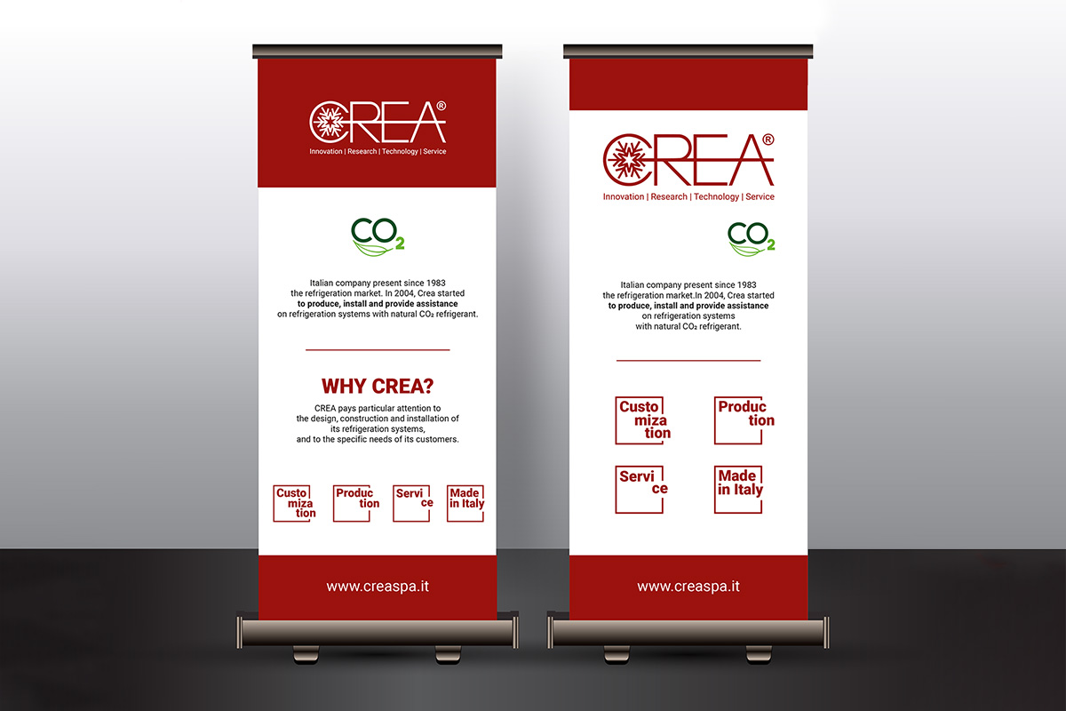 Realizzazione grafica roll up CREA